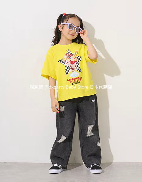 Japanese children's clothing X-girl Stages ice cream print top 80-140cm girls summer TOPS
