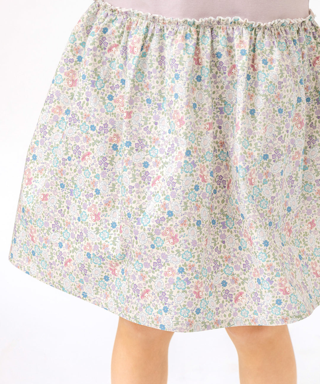 Japanese children's clothing panpantutu x Sanrio My Melody floral patchwork dress 80-140cm girls' summer dresses