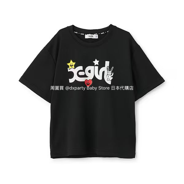 Japanese children's clothing X-girl Stages contact cool water absorption quick dry color changing print top 80-140cm girls summer TOPS