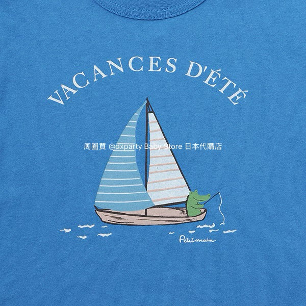 Japanese children's clothing pe#main printed tops 80-130cm boys' summer TOPS