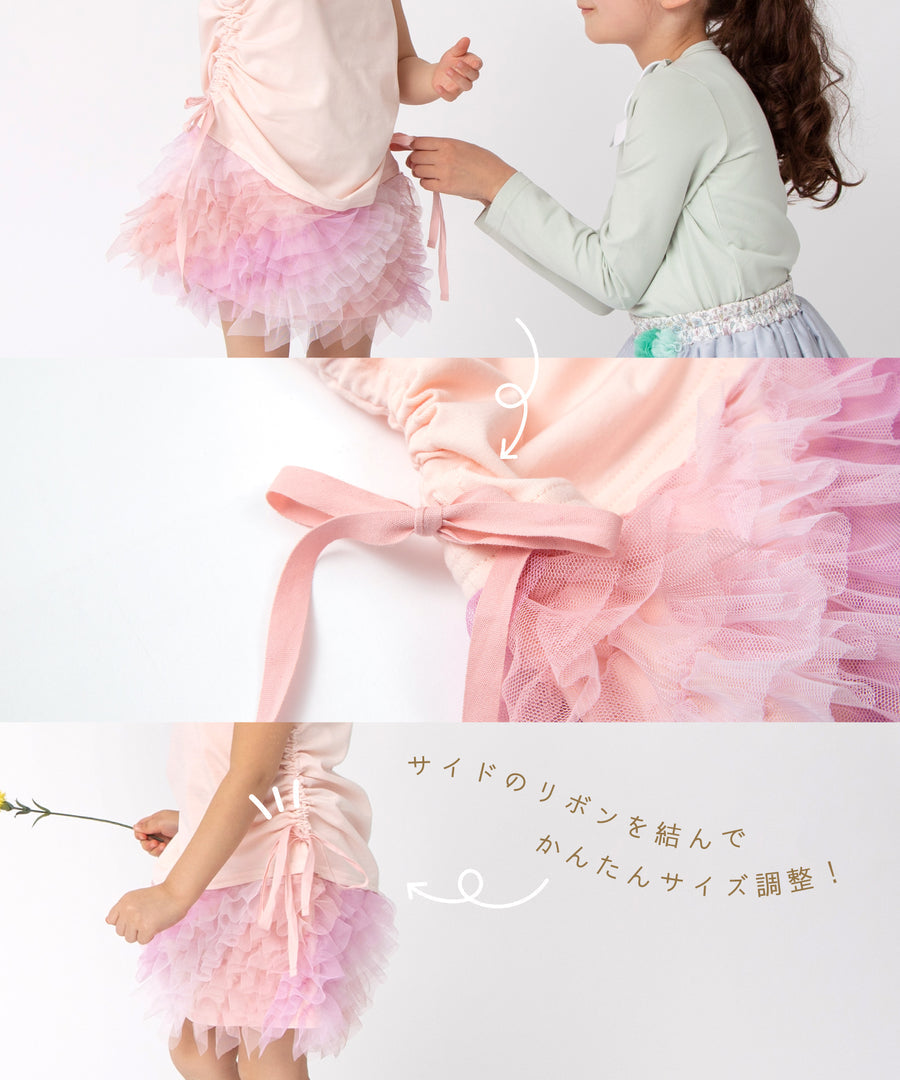 Japanese children's clothing panpantutu vest patchwork yarn tutu dress 80-140cm girls summer dresses