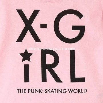 Japanese X-girl Stages Casual Two-Piece Set (90-140cm) for Girls (Summer TOPS SKIRTS)