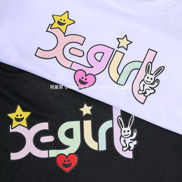 Japanese children's clothing X-girl Stages contact cool water absorption quick dry color changing print top 80-140cm girls summer TOPS