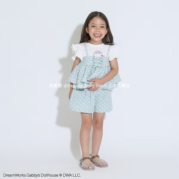 Japanese children's clothing Ly# mine tank top and shorts set 100-150cm girls summer TOPS PANTS