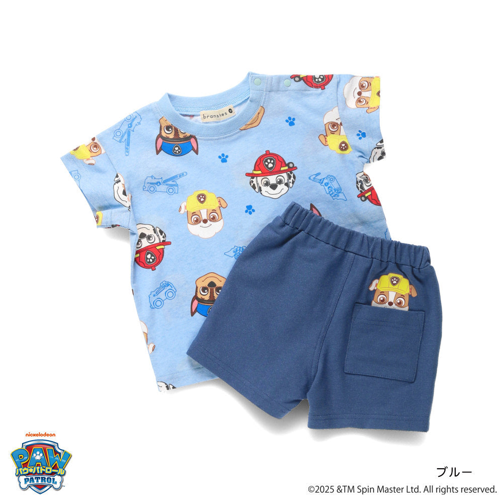 Japanese children's clothing Branches x PAW PATOROL casual two-piece suit 80cm boys/girls newborn baby summer TOPS PANTS