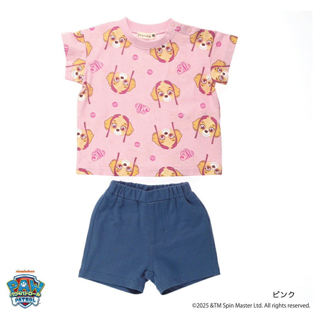Japanese children's clothing Branches x PAW PATOROL casual two-piece suit 80cm boys/girls newborn baby summer TOPS PANTS