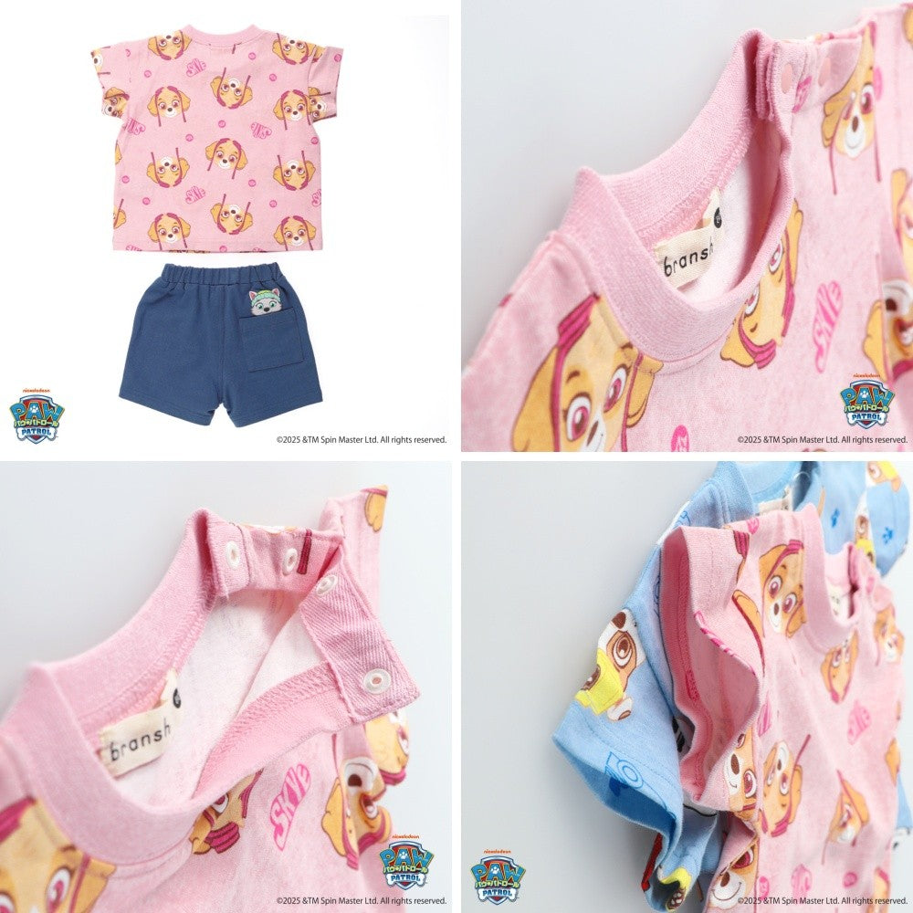 Japanese children's clothing Branches x PAW PATOROL casual two-piece suit 80cm boys/girls newborn baby summer TOPS PANTS
