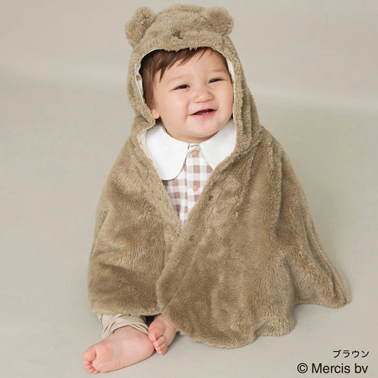 日本童裝 Branshes x miffy 連帽披肩 50-80cm 男童款/女童款 初生嬰兒 秋季 OUTERWEAR