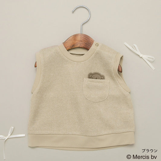 日本童裝 Branshes x miffy 針織背心 80cm 男童款/女童款 初生嬰兒 秋季 TOPS