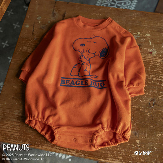 日本童裝 Branshes x PEANUTS 75周年 印花連衣 80cm 男童款/女童款 初生嬰兒 秋季 Jumpsuit