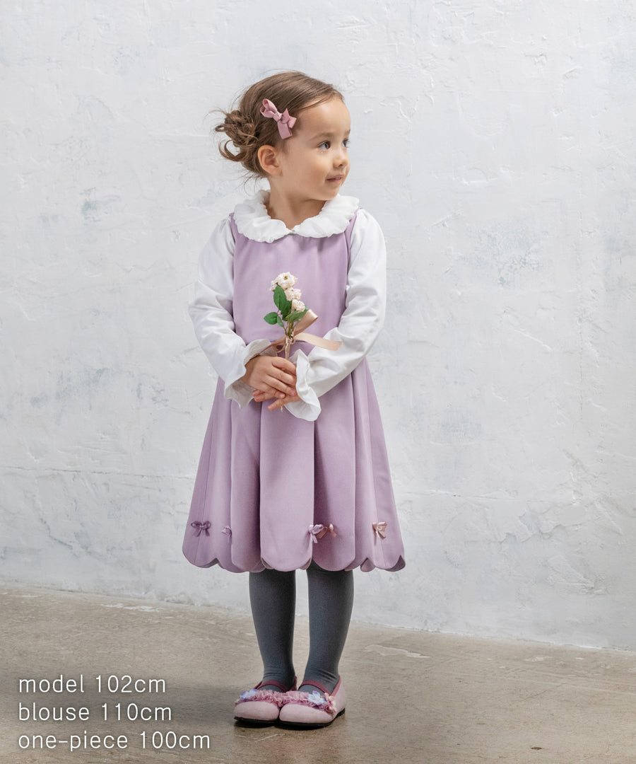 Japanese children's clothing panpantutu bubble collar shirt 90-150cm girls summer TOPS interview / banquet / performance