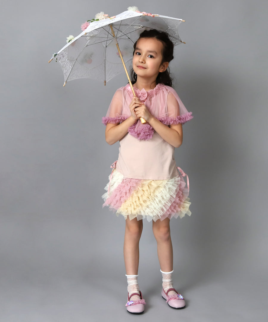Japanese children's clothing panpantutu vest patchwork yarn tutu dress 80-140cm girls summer dresses