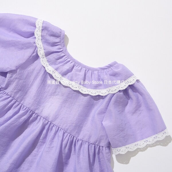 Japanese children's clothing Ly# mine chiffon coat shirt 100-150cm girls summer TOPS OUTERWEAR