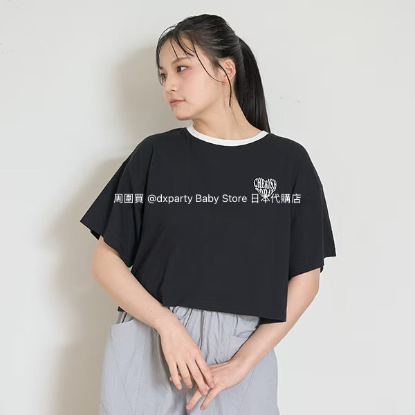Lovetoxic Japanese children's clothing heart-shaped letter print top 140-170cm girls summer TOPS