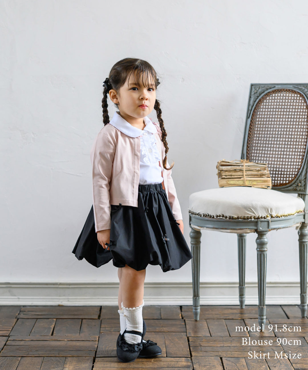 Japanese children's clothing panpantutu classic ruffle shirt 80-150cm girls summer TOPS interview / banquet / performance
