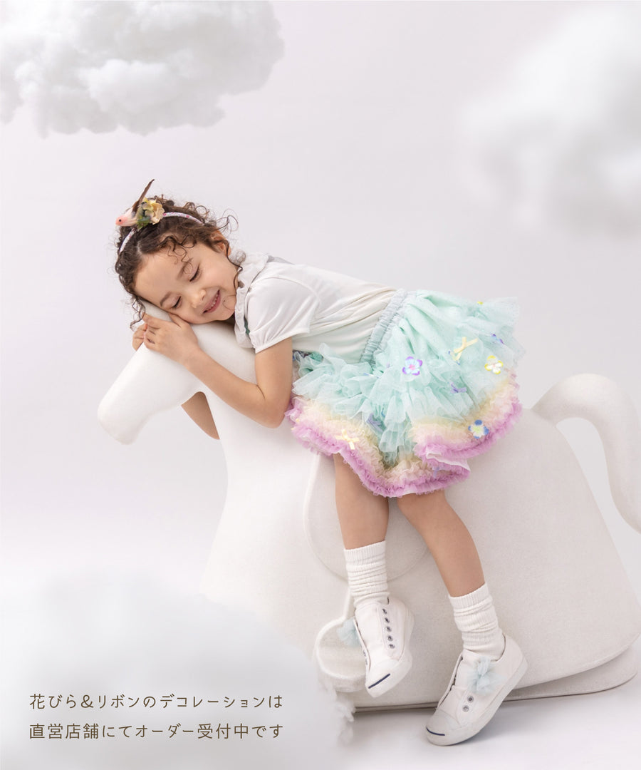Japanese children's clothing panpantutu bursting sparkle mint tutu skirt 70-140cm girls newborn baby summer SKIRTS