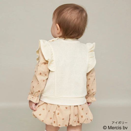 日本童裝 Branshes x miffy 針織背心 80cm 女童款 初生嬰兒 秋季 TOPS