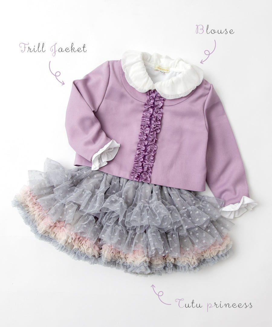 Japanese children's clothing panpantutu dress short jacket 100-130cm girls summer outerwear interview / banquet / performance