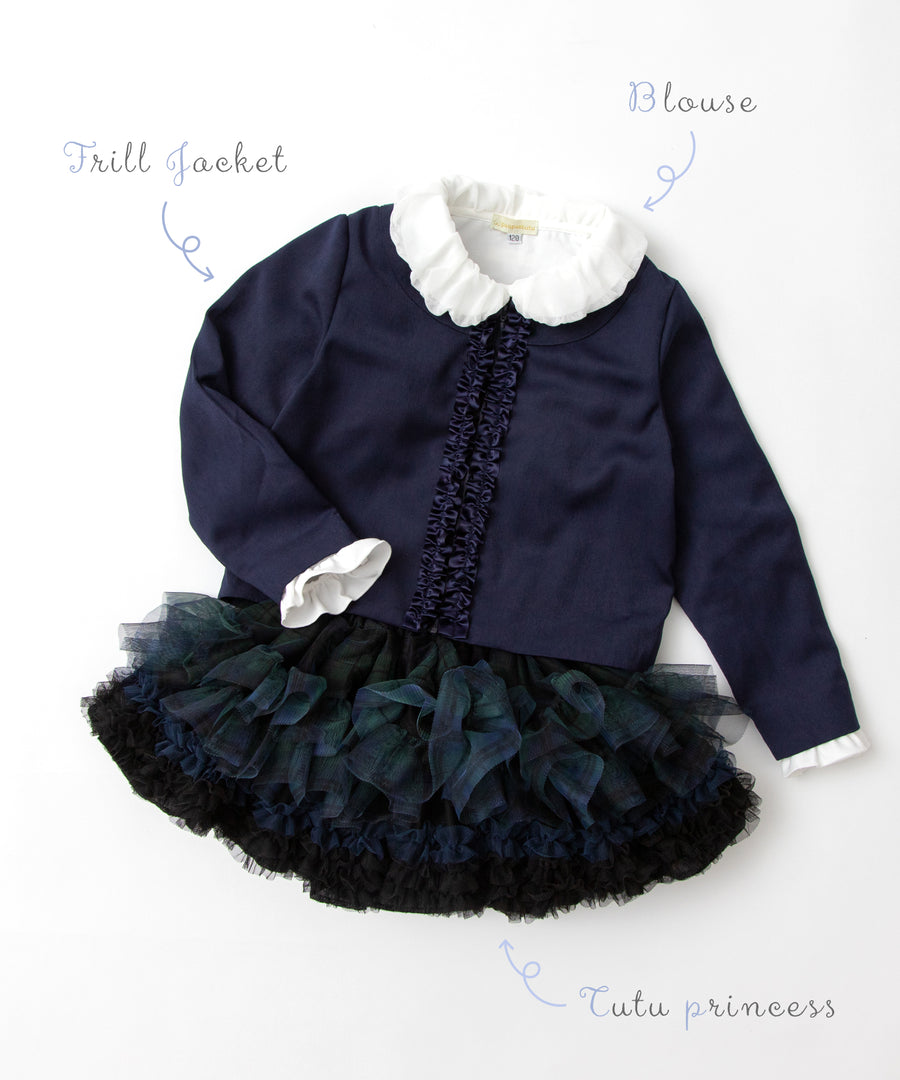 Japanese children's clothing panpantutu dress short jacket 100-130cm girls summer outerwear interview / banquet / performance