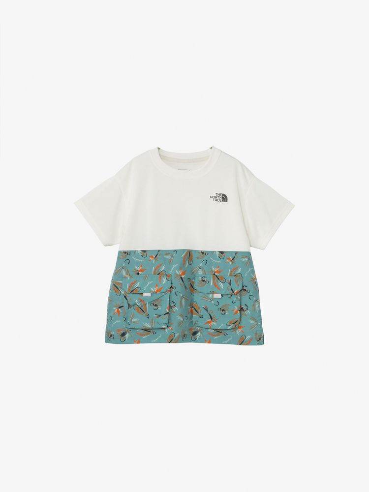 Japanese children's clothing TNF anti-static care workwear pocket top 130-160cm boys/girls summer TOPS