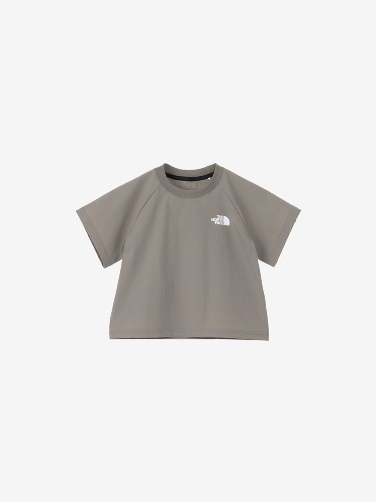 Japanese children's clothing TNF waterproof series high-stretch static care fine logo print top 100-120cm boys/girls summer TOPS