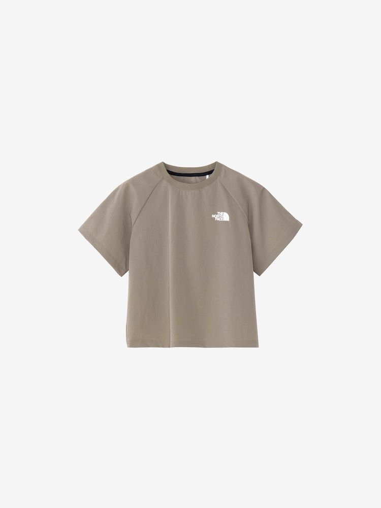 Japanese children's clothing TNF waterproof series high-stretch static care fine logo print top 130-160cm boys/girls summer TOPS