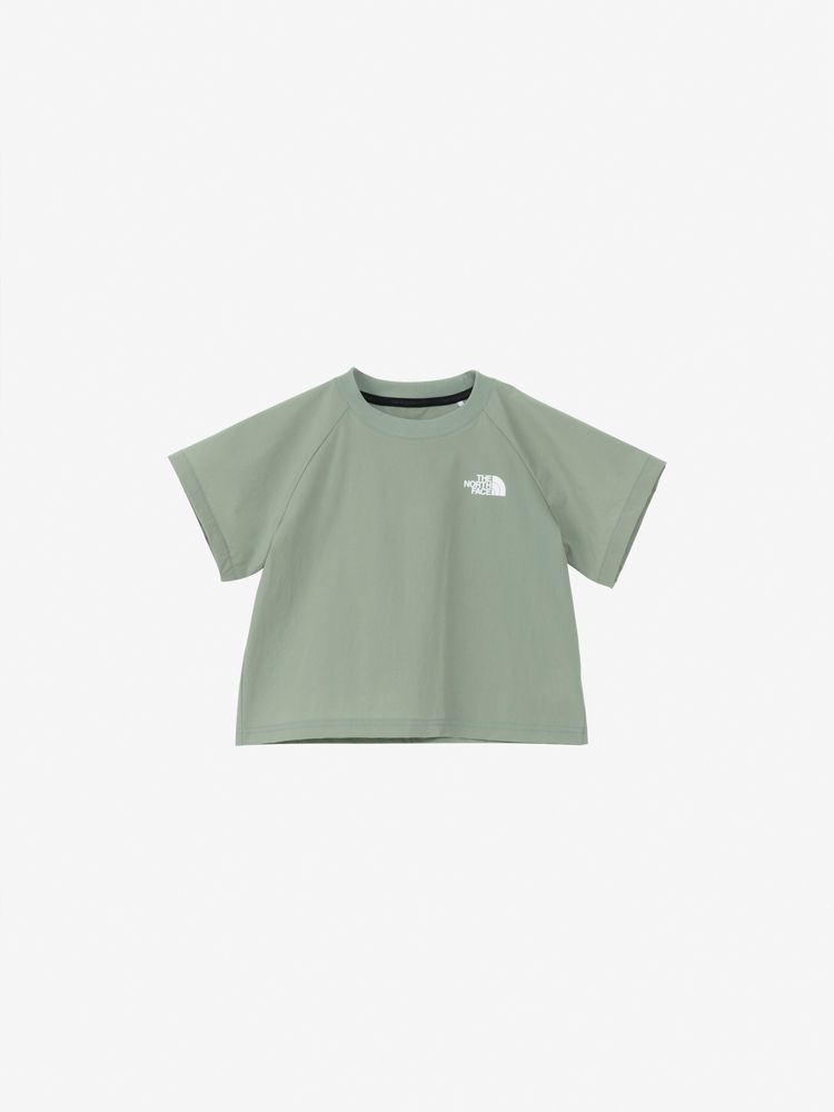 Japanese children's clothing TNF waterproof series high-stretch static care fine logo print top 100-120cm boys/girls summer TOPS