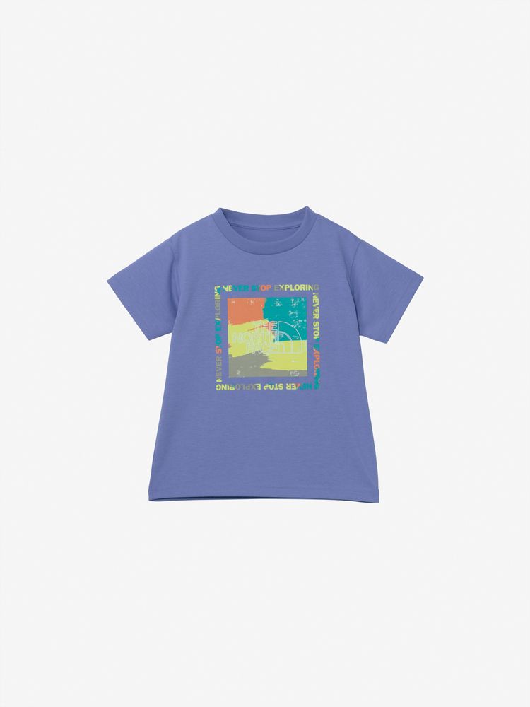 Japanese TNF UV-blocking, quick-drying, colorful logo tops (100-120cm) for boys and girls (summer TOPS)