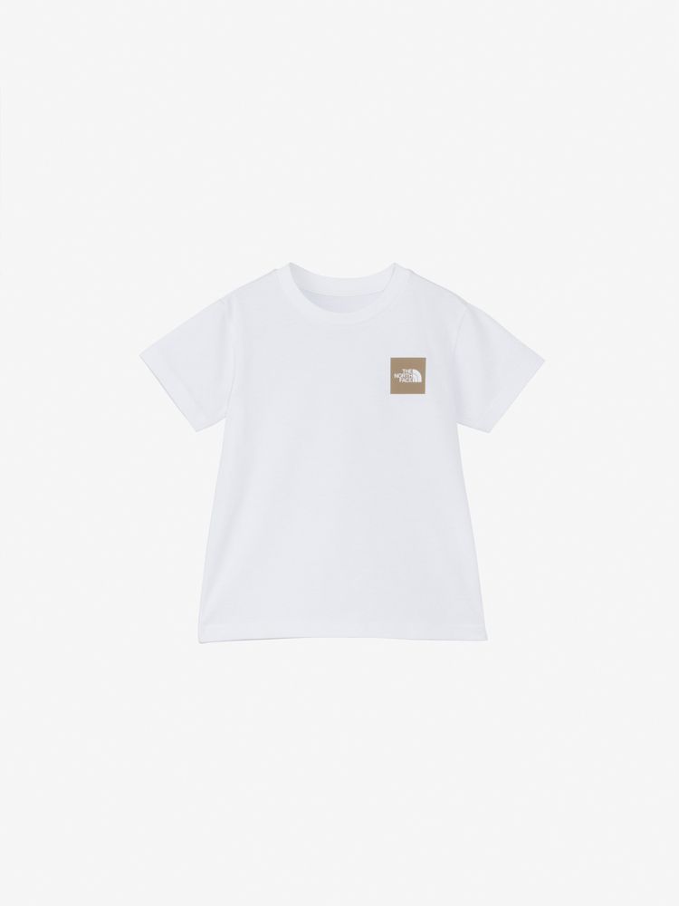 Japanese children's TNF UV protection organic cotton small square logo top 100-120cm boys/girls summer TOPS