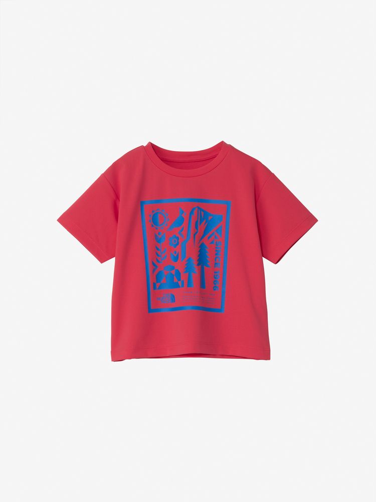 Japanese children's clothing TNF anti-UV sweat-absorbing quick-drying static care print top 100-120cm boys/girls summer TOPS