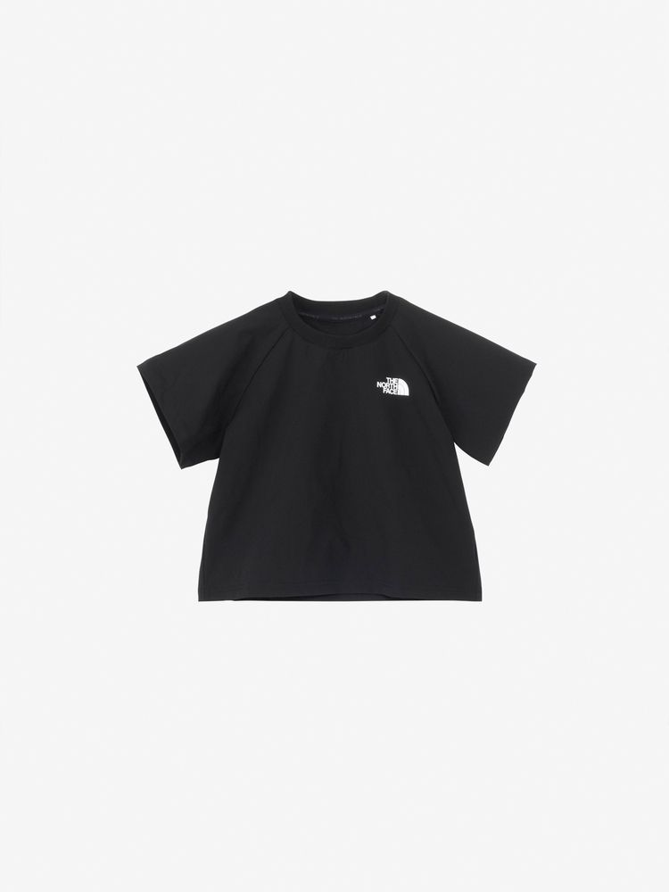 Japanese children's clothing TNF waterproof series high-stretch static care fine logo print top 100-120cm boys/girls summer TOPS