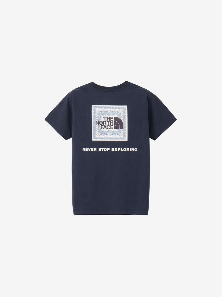 Japanese children's clothing TNF UV protection parent-child square scarf logo print top 130-160cm boys/girls summer TOPS