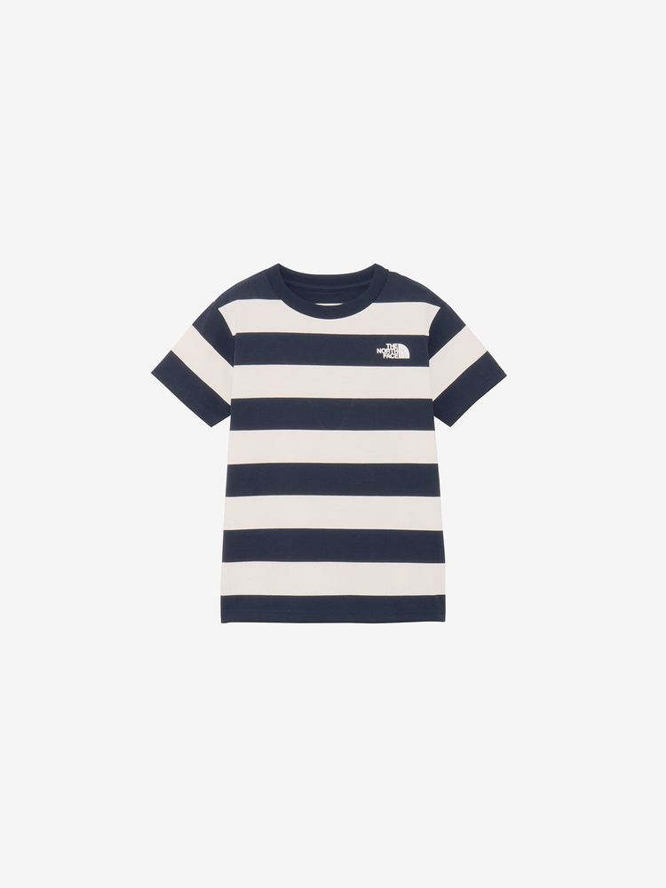 Japanese children's clothing TNF anti-fouling series UV protection striped top 130-160cm boys/girls summer TOPS