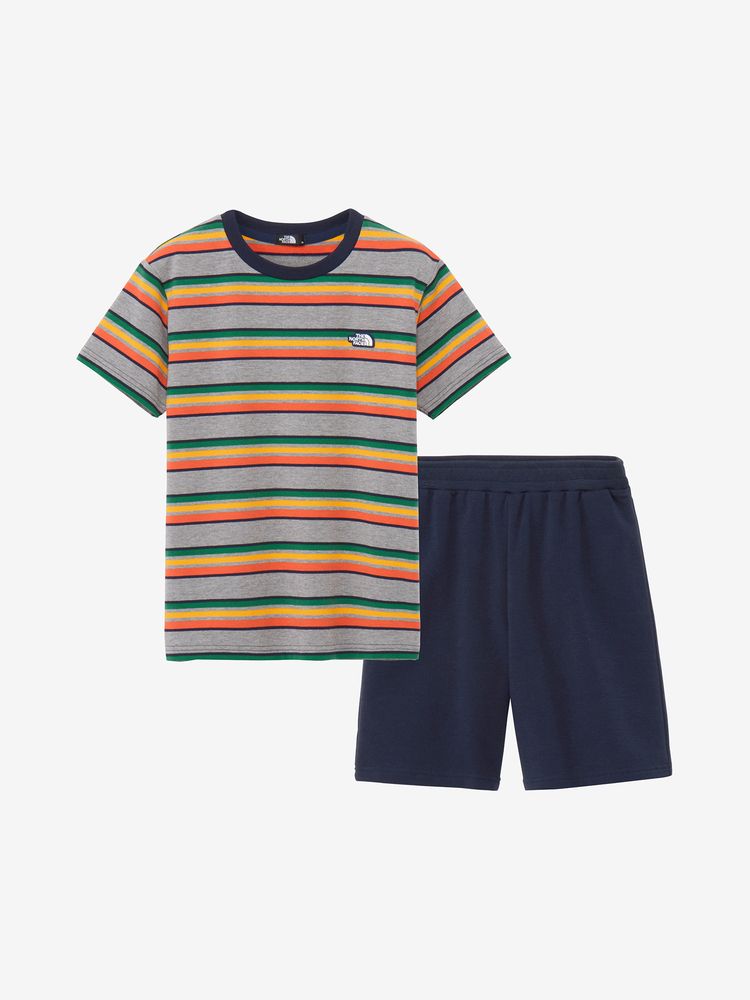Japanese TNF UV-blocking, quick-drying sportswear for kids (2-piece set, 130-160cm) for boys and girls (Summer TOPS PANTS)