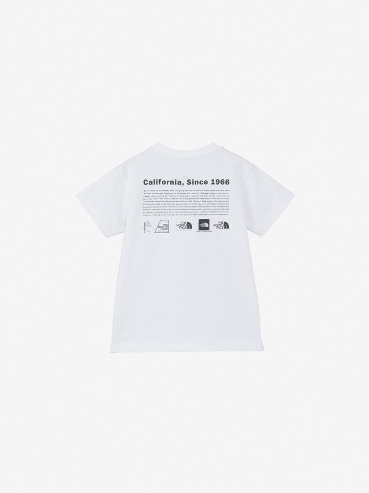 Japanese TNF UV Protection Parent-Child Historical Logo Print Tops (100-120cm) for Boys/Girls Summer