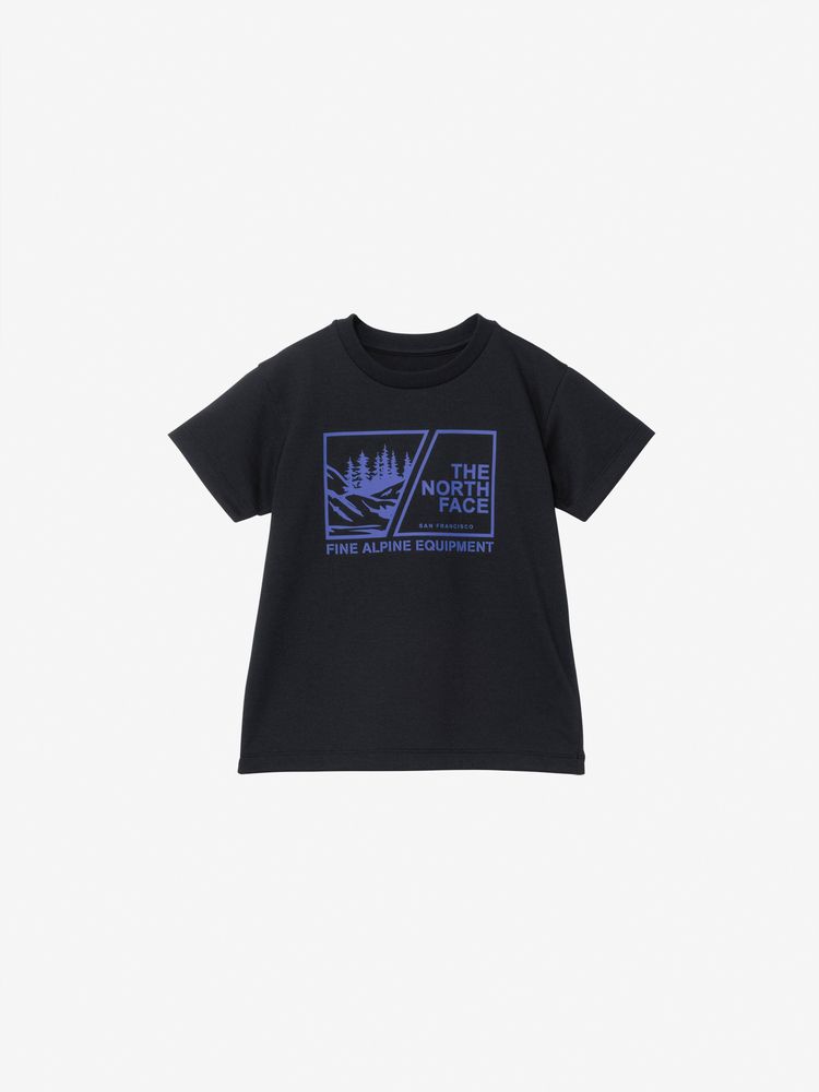 Japanese children's clothing TNF anti-UV sweat-wicking quick-drying Yamamori print top 100-120cm boys/girls summer TOPS