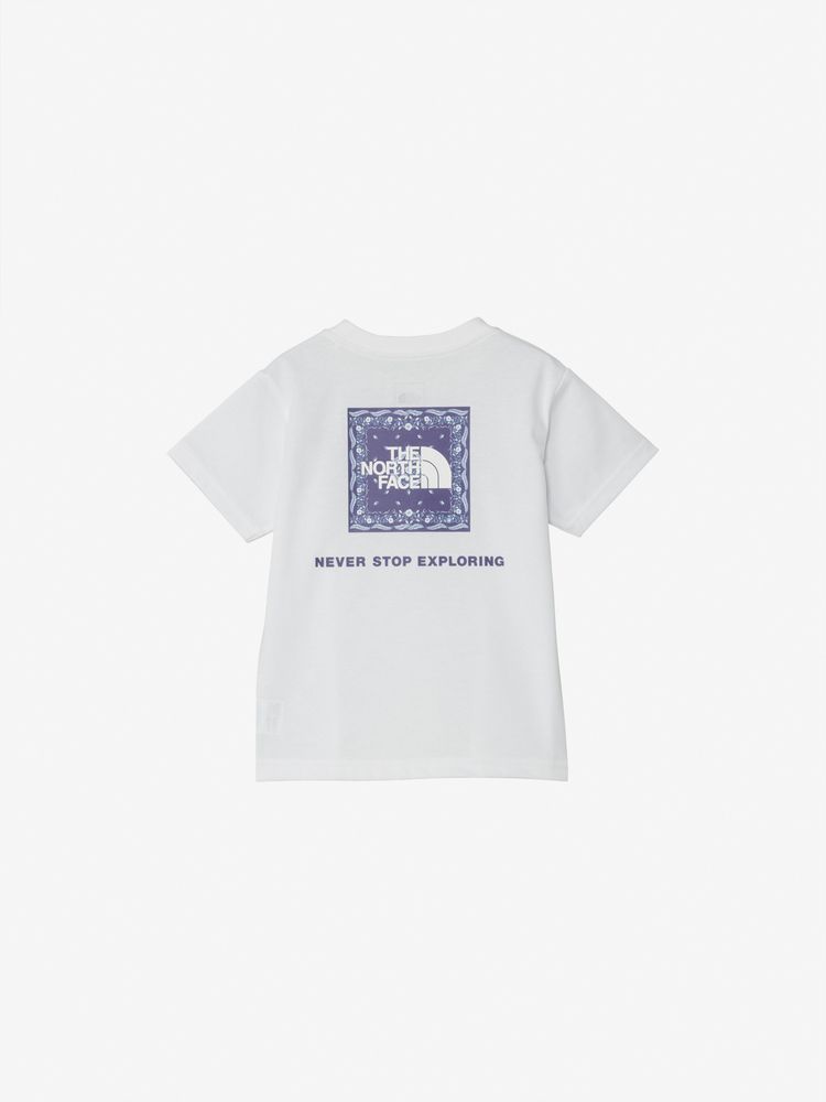 Japanese children's clothing TNF UV protection parent-child square scarf logo print top 100-120cm boys/girls summer TOPS