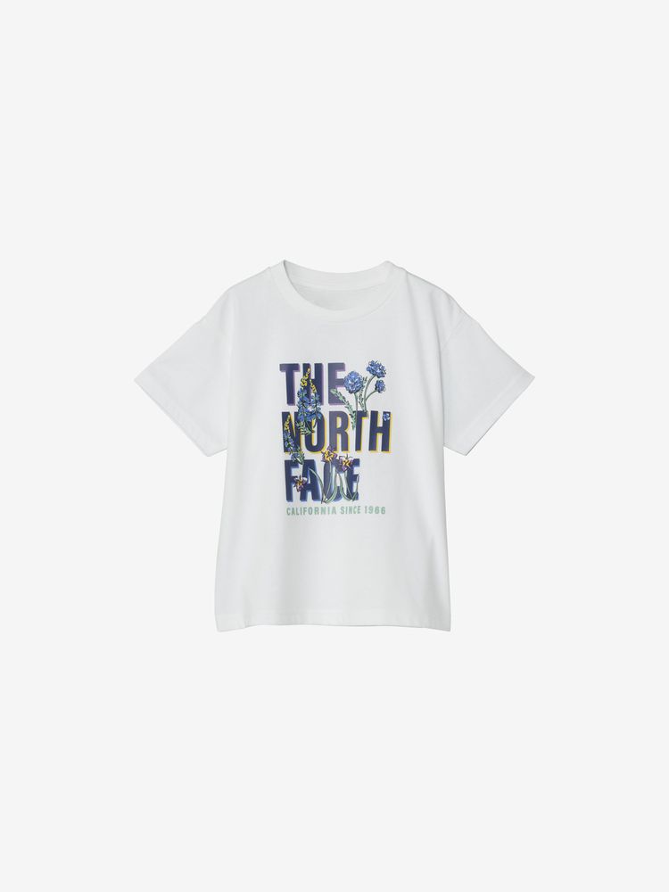 Japanese TNF UV Protection Floral Logo Tops (100-120cm) for Boys and Girls Summer