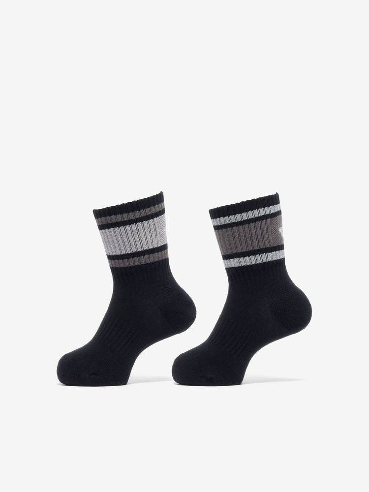TNF antibacterial and deodorizing socks (made in Japan) with fluorescent logo, 2 pairs, 16-21cm, direct from Japan.