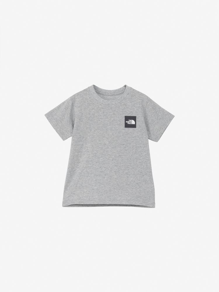 Japanese children's TNF UV protection organic cotton small square logo top 100-120cm boys/girls summer TOPS