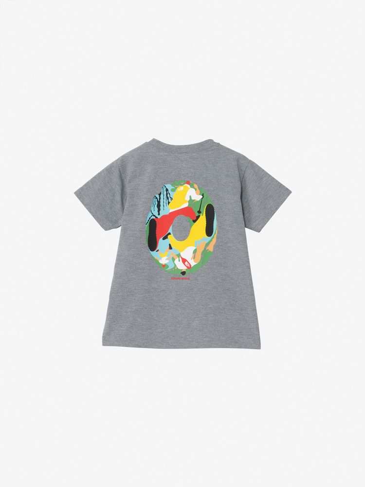 Japanese children's clothing TNF anti-UV sweat-absorbing quick-drying antibacterial deodorant static care parent-child wear printed tops 100-120cm boys/girls summer TOPS
