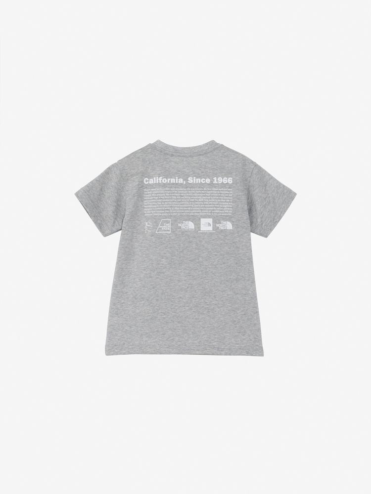 Japanese TNF UV Protection Parent-Child Historical Logo Print Tops (100-120cm) for Boys/Girls Summer