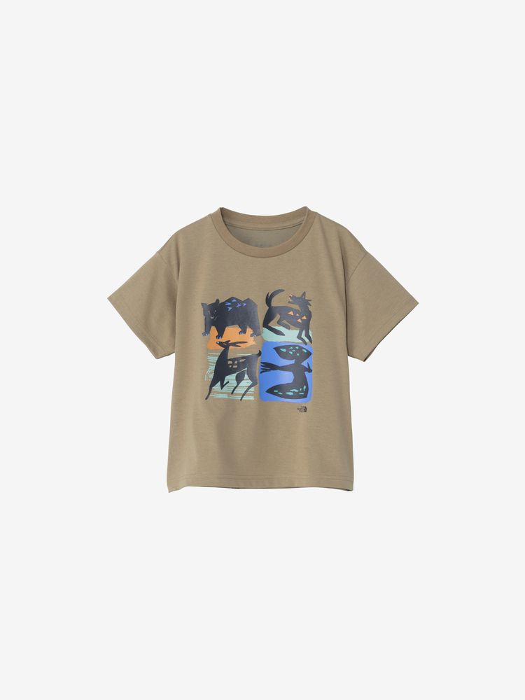 Japanese TNF UV Protection Animal Print Tops for Boys and Girls (Summer 100-120cm)