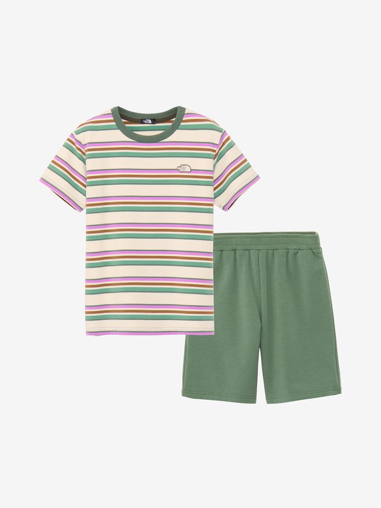 Japanese TNF UV-blocking, quick-drying sportswear for kids (2-piece set, 130-160cm) for boys and girls (Summer TOPS PANTS)