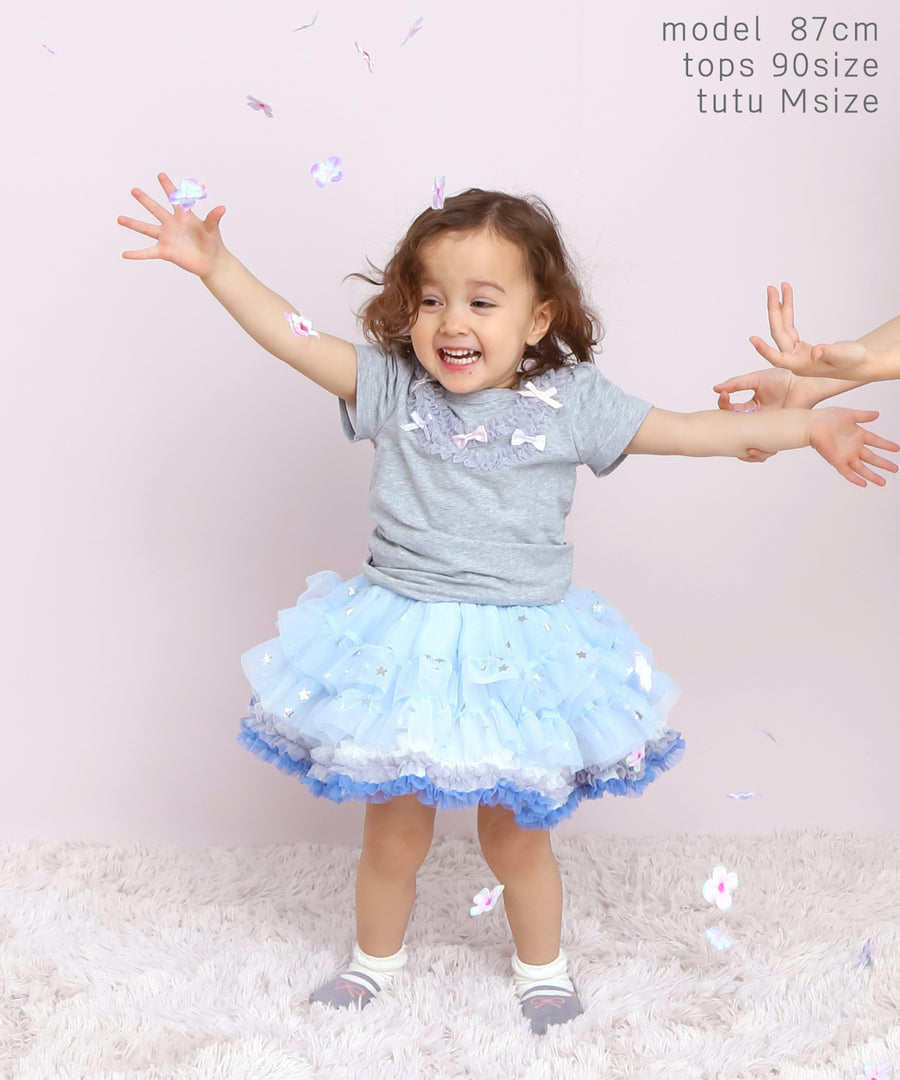 Japanese children's clothing panpantutu twinkle twinkle star aquamarine tutu skirt 70-140cm girls newborn baby summer SKIRTS