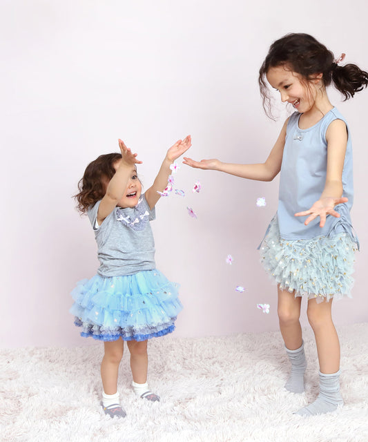 Japanese children's clothing panpantutu twinkle twinkle star aquamarine tutu skirt 70-140cm girls newborn baby summer SKIRTS