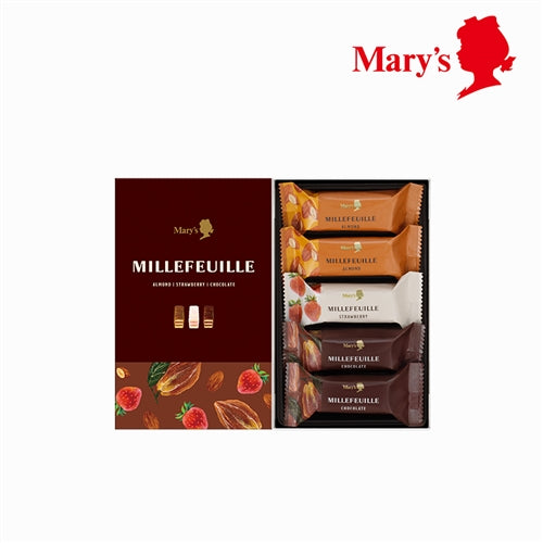 日本直送 Mary's Chocolate 朱古力千層酥禮盒(杏仁/朱古力/士多啤梨)5/10/15/20/30枚入 中秋節/萬聖節 限定手信