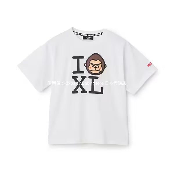 Japanese children's clothing XLARGE KIDS I LOVE XL top 80-140cm boys' summer TOPS