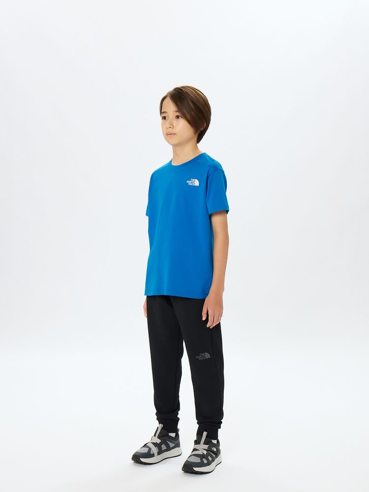 Japanese TNF children's clothing parent-child wear square back logo top 100-160cm boys/girls summer TOPS