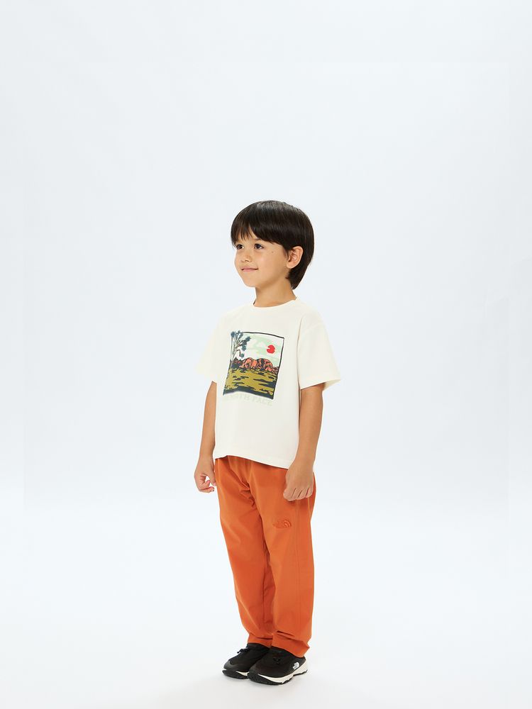 Japanese children's clothing TNF anti-UV sweat-absorbing quick-drying static care print top 100-120cm boys/girls summer TOPS